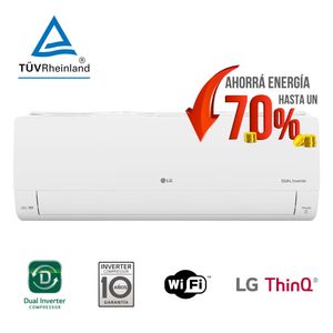 Aire Acondicionado LG Inverter DUALCOOL WiFi Frío Calor 3000 Frigorías S4-W12JA31A