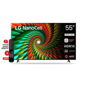 TV NanoCellAI 55" │ UHD 4K │ Procesador Alpha 5 6ta Gen con Inteligencia Artificial │ 55NANO77