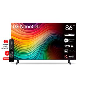 TV LG NanoCell AI 86" │ UHD 4K │Procesador Alpha 8 con Inteligencia Artificial │ 86NANO80TSA