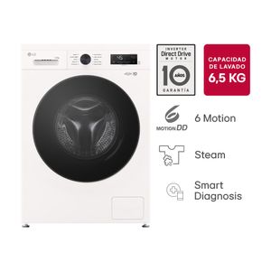 LAVARROPAS CARGA FRONTAL DE 6,5 KG WM65GWVFS6 │ BLANCO │ INVERTER DIRECT DRIVE │STEAM